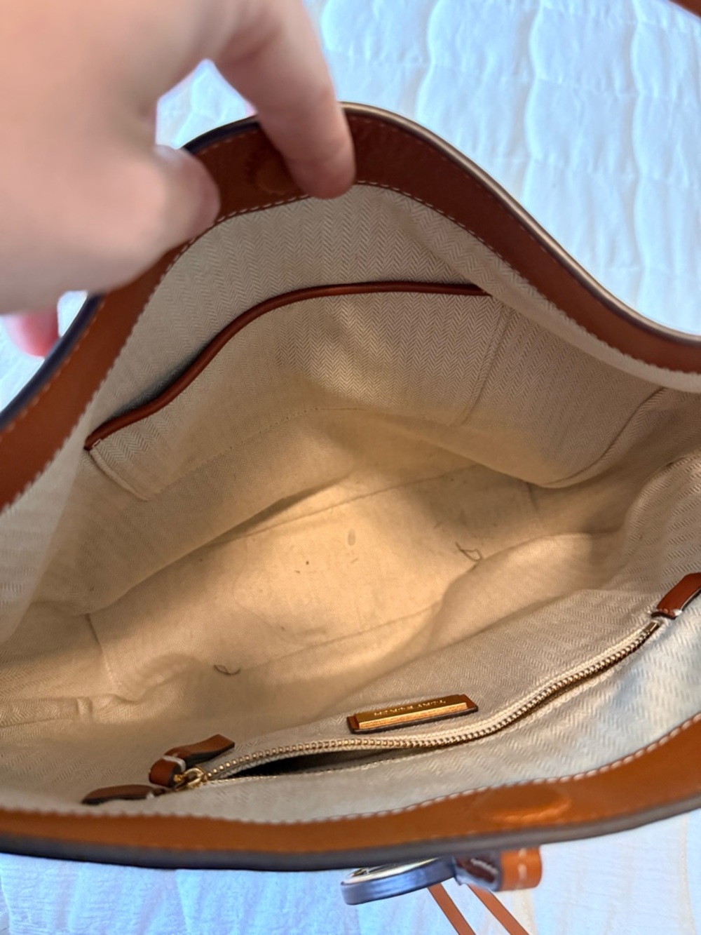 Tory Burch Brown Leather Hobo Bag - Picture 4 of 5